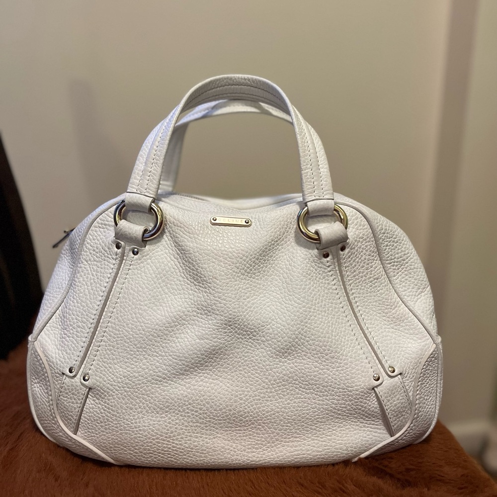 Celine Vintage White Leather Bag